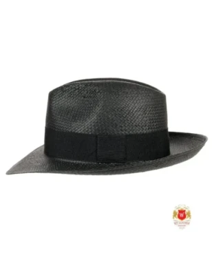 Kapelusz słomkowy Męski Fedora Czarny