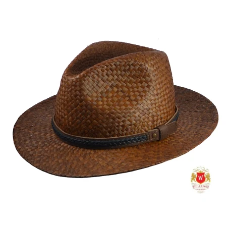 Rafia - nowy model kapelusza słomkowego fedora na lato. Witleather.pl
