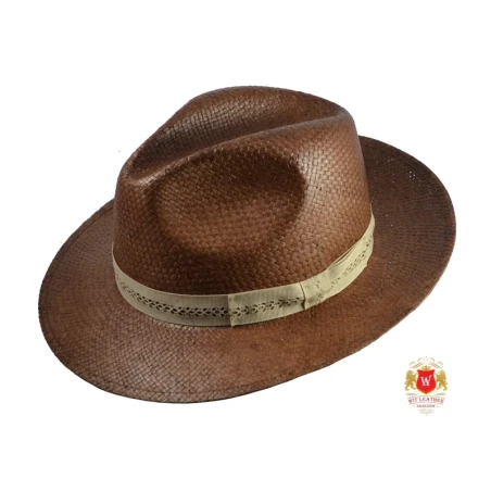 Venice - klasyczny słomkowy kapelusz fedora. Witleather.pl