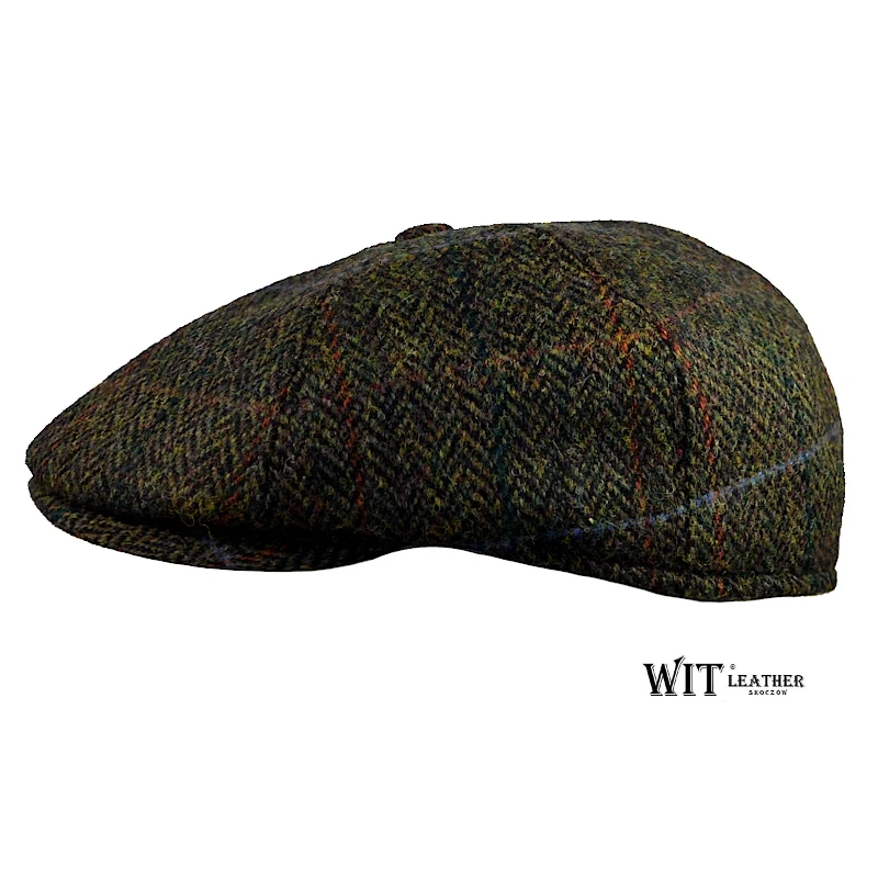 Kaszkiet Harris Tweed Jerry II - zielony