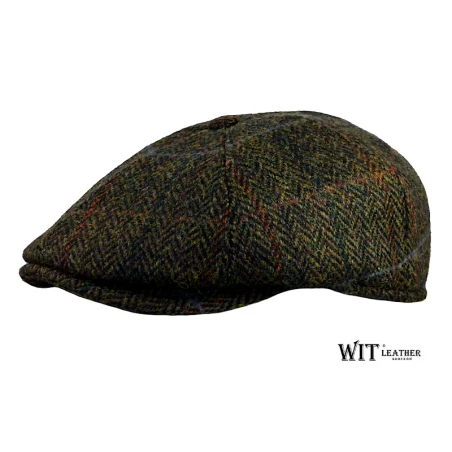 Kaszkiet Harris Tweed Jerry II - zielony