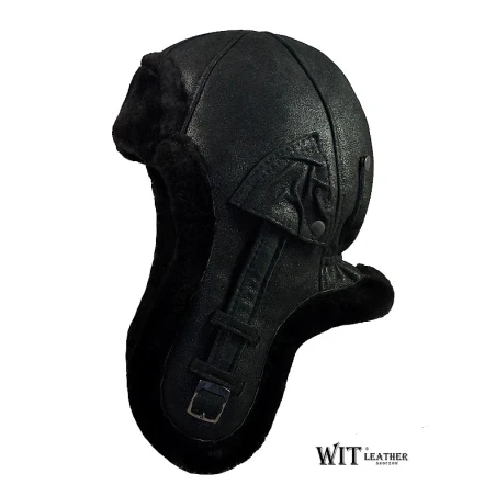 Czapka zimowa ze skóry baraniej z lekkim połyskiem. Witleather.pl