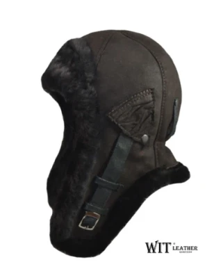 Lewis II - czapka aviatorka z z naturalnej skóry baraniej. Witleather.pl