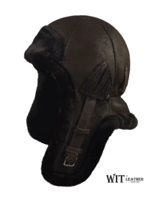 Lewis - czapka aviatorka z z naturalnej skóry baraniej. Witleather.pl
