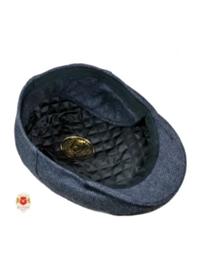 Walker - klasyczny męski kaszkiet w jodełkę popielatą. Witleather.pl