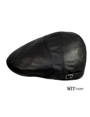Kaszkiet klasyczny model Kaczorek ze skóry bydlęcej licowej. Witleather.pl