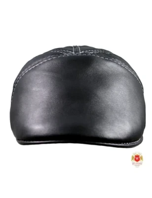 Rocky - elegancki skórzany kaszkiet z czarnej skóry bydlęcej. Witleather.pl