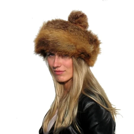 Czapka futrzana z lisa rudego - naturalna, bardzo ciepła. Witleather.pl