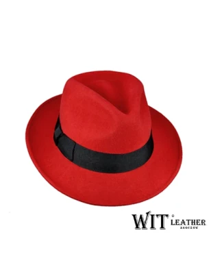 Stylowy, damski kapelusz fedora w oryginalnym kolorze. Producent Witleather.pl