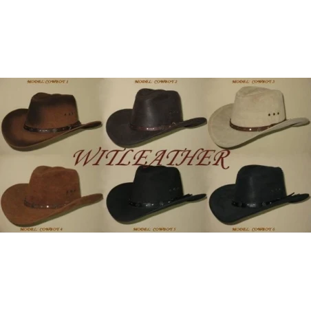 Kapelusze skórzane z serii western z naturalnych skór - wiele kolorów. Witleather.pl