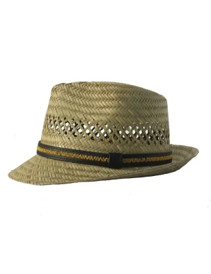 Kapelusz słomkowy trilby z naturalnego surowca - wytwarzany w Skoczowie. Witleather.pl