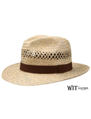 Kapelusz letni Fedora z przewiewnej słomki - Dakar. Witleather.pl
