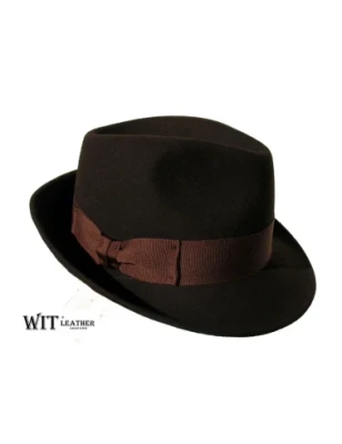 Wełniany, kapelusz damski model trilby 26/22 z wąskim rondem. Witleather.pl