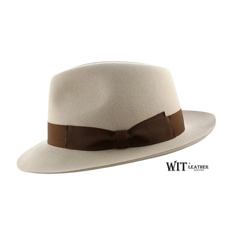 Kapelusz Fedora 2424/32 Beżowy