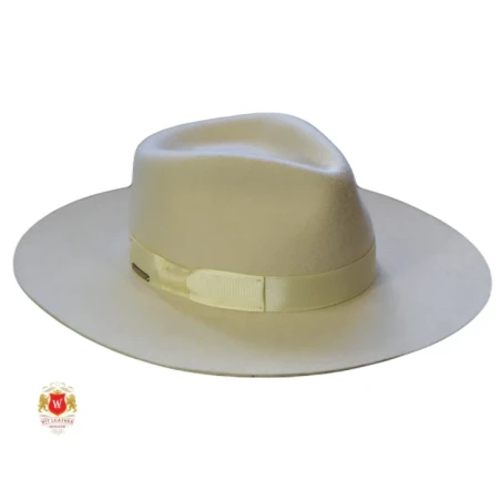 Vanessa II - kapelusz kremowy damski fedora ze Skoczowa.