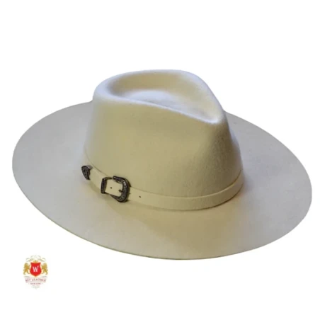 Elegancki kapelusz damski fedora - Vanessa Kremowy