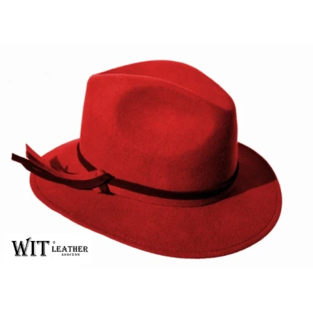 Klasyczna Damska Fedora wyprodukowana w Skoczowie :: WITLEATHER