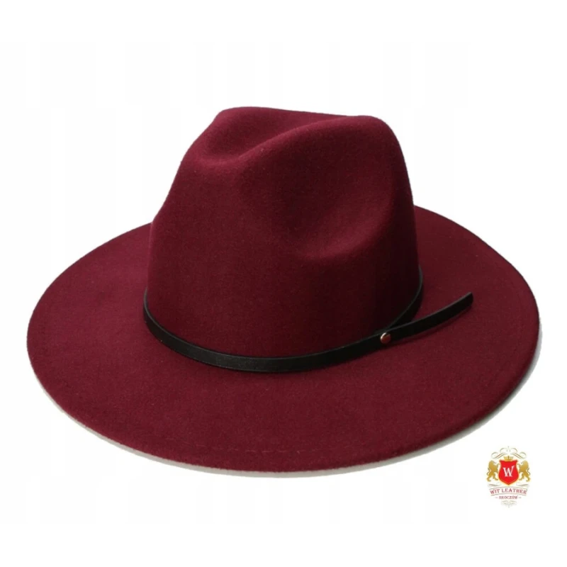 Kapelusz fedora Seul Bordowy