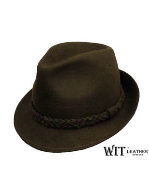 Kapelusz myśliwski L016/10 w stylu bawarskim - Witleather.pl
