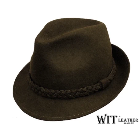 Kapelusz myśliwski L016/10 w stylu bawarskim - Witleather.pl