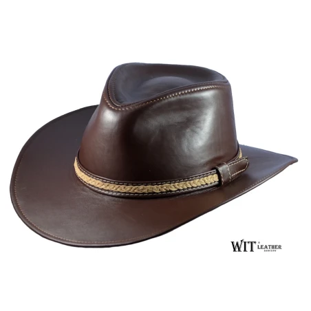 Kowbojski kapelusz western w kolorze ciemny brąz. Missisipi Witleather.pl