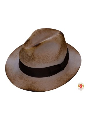 Kapelusz Męski Fedora Adventurer Palony Beż
