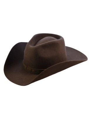 Kapelusz Wełniany Kowbojski Yellowstone 4X Ciemny Brąz
