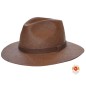 Kapelusz letni słomkowy fedora Parkland Brązowy