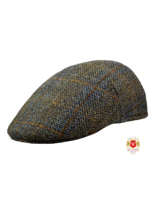 Kaszkiet Harris Tweed Rocky Jerry III - brązowo niebieski