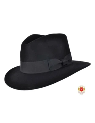Luksusowy kapelusz fedora model Gerard produkcji Skoczów. Witleather