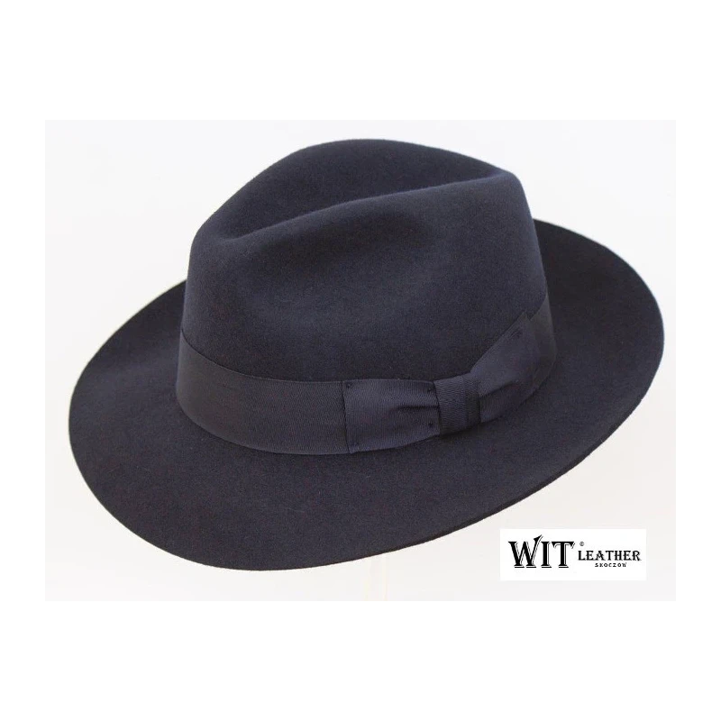 Kapelusz Fedora Granatowy