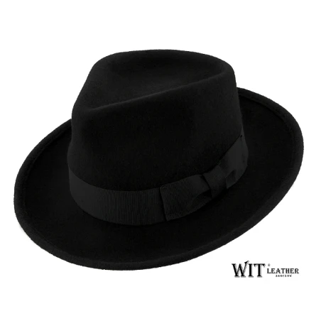 Męska fedora - Justin, kapelusz o nowoczesnym kształcie - dla odważnych. Witleather.pl