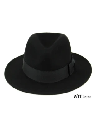 Kevin - klasyczny męski kapelusz fedora z płaskim rondem. Witleather.pl