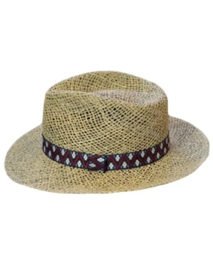 Kapelusz Fedora Letni Słomkowy Riverside Unisex