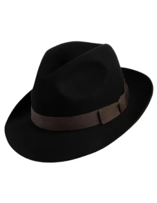 Kapelusz Fedora Modern III : Kontrastowa Taśma Rypsowa