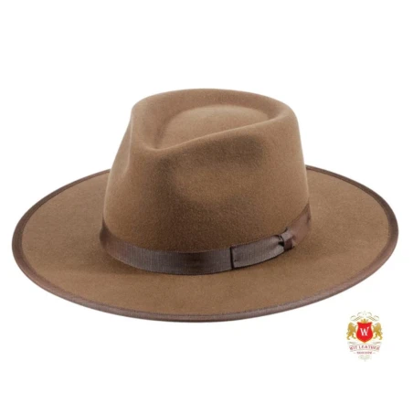 Perugia - klasyczny kapelusz fedora z szerokim rondem.