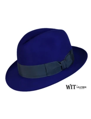 Kapelusz Męski Fedora Royal Blue :: Wełniany