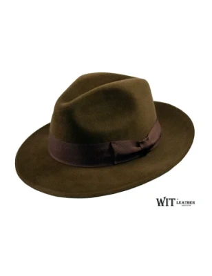 Kapelusz fedora z włosa króliczego w kolorze brąz sarni ze Skoczowa. Witleather.pl
