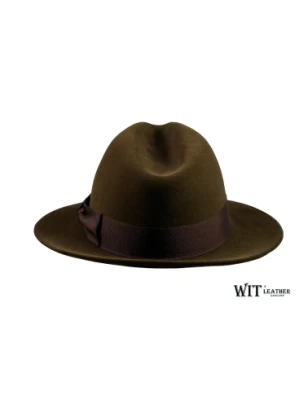 Kapelusz fedora z włosa króliczego w kolorze brąz sarni ze Skoczowa. Witleather.pl