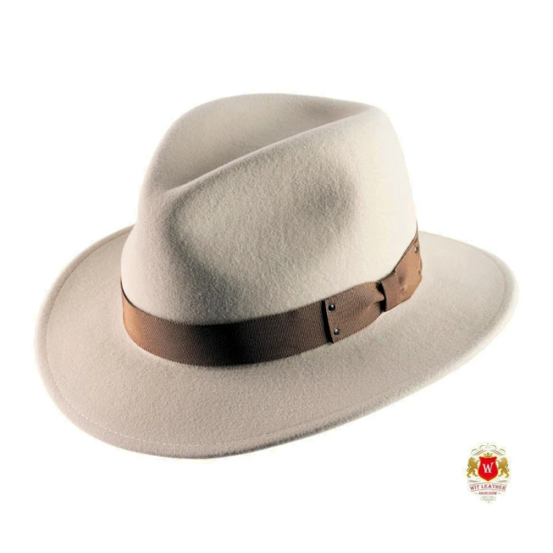 Kapelusz Fedora Wilson III Klasyczny Jasny Beż