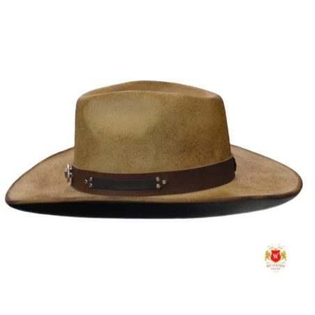 Kapelusz Kowbojski Wełniany Buffalo Camel Palony