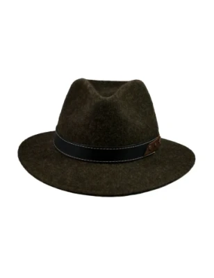 Kapelusz myśliwski w kolorze brązu melanż model L066/18. Witleather.pl