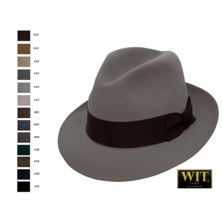 Kapelusz Fedora 090/11 :: Wełniany klasyczny kapelusz męski