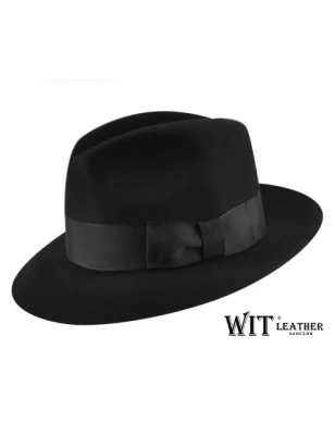 Kapelusz fedora z włosa króliczego, ręcznie tłoczony. Witleather.pl