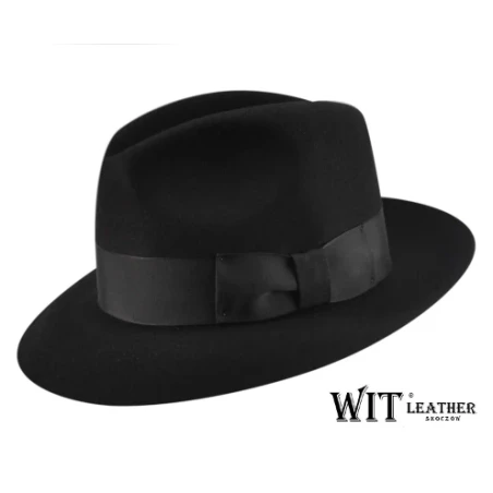 Kapelusz fedora z włosa króliczego, ręcznie tłoczony. Witleather.pl