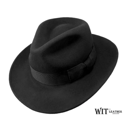 Kapelusz Chicago - klasyczny fedora z szerokim rondem. Witleather.pl