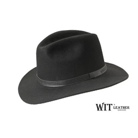 Kapelusz fedora Denver, posiada przeszywane rondo 6,5cm. Witleather.pl