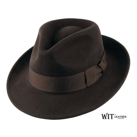 Ponadczasowy, kapelusz wełniany fedora model Colin. Producent Witleather