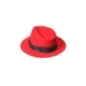 Kapelusz Męski Fedora Czerwony Royal