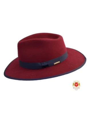 Kapelusz Męski Fedora Madera - bordowy